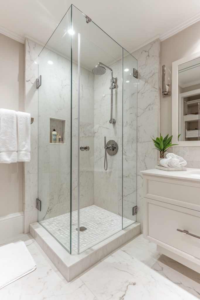 9. Opt for a Frameless Glass Shower