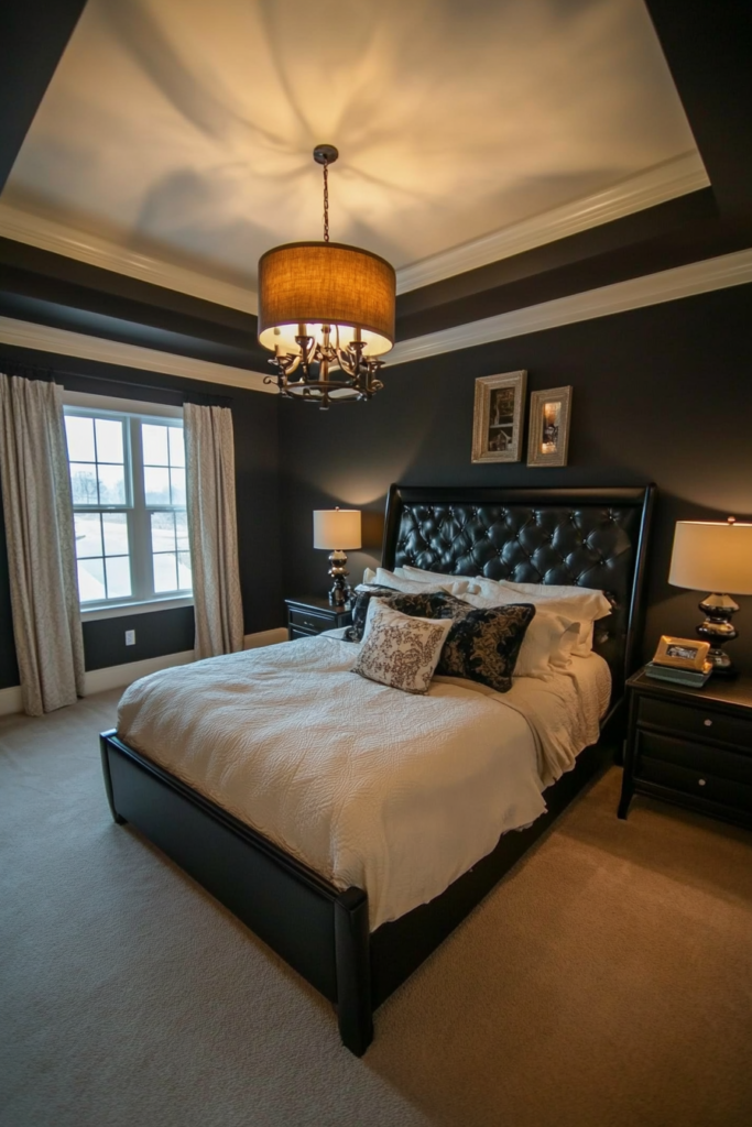 9. Statement Lighting in Black and Cream