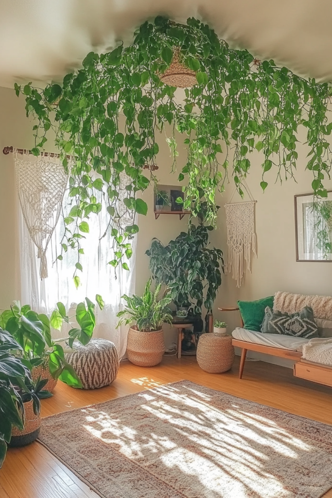 1. Hang Plants from the Ceiling