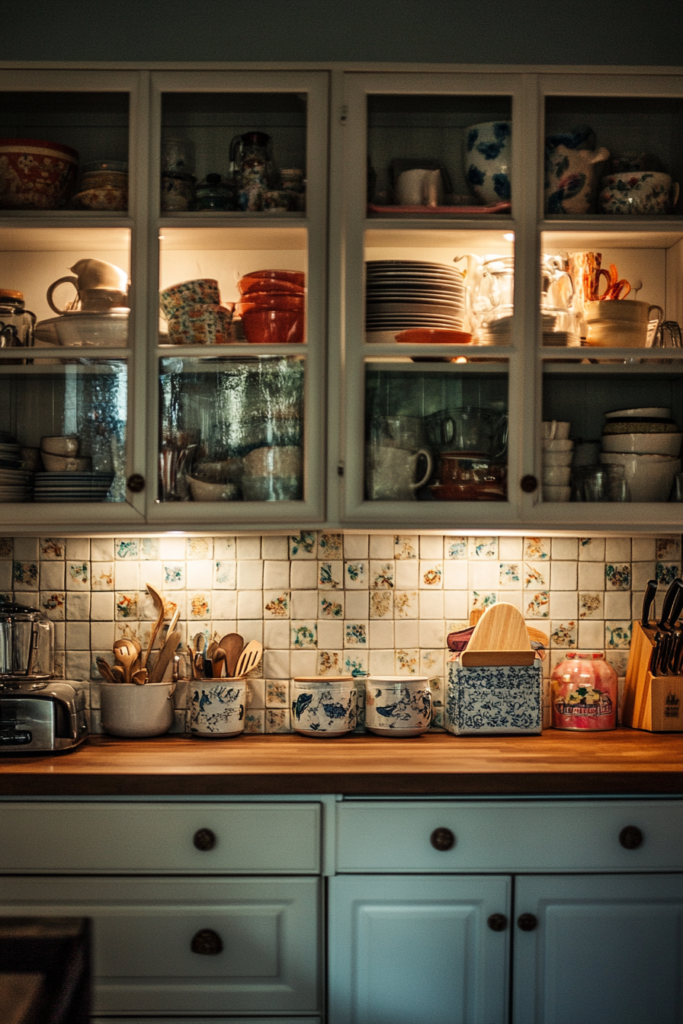 11. Glass-Front Cabinets