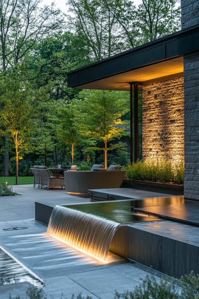 11. Include a Water Feature for a Soothing Vibe