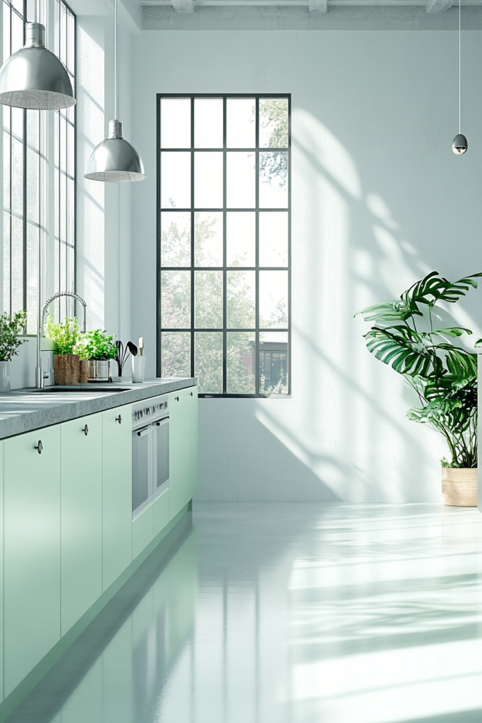 11. Mint Green and Gray