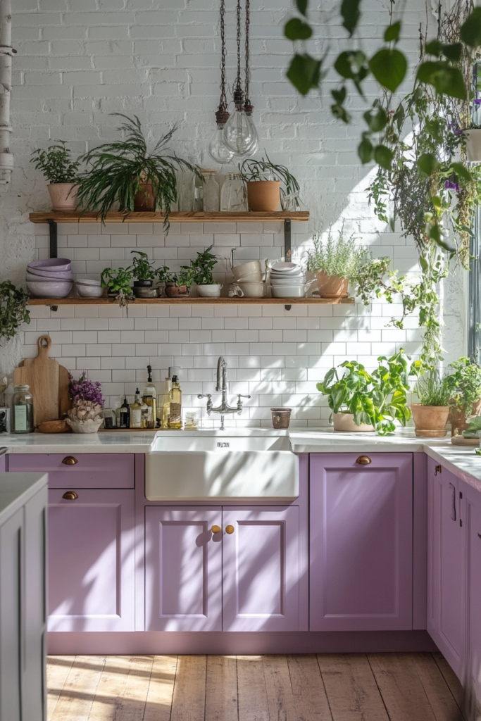 16. Lavender and White