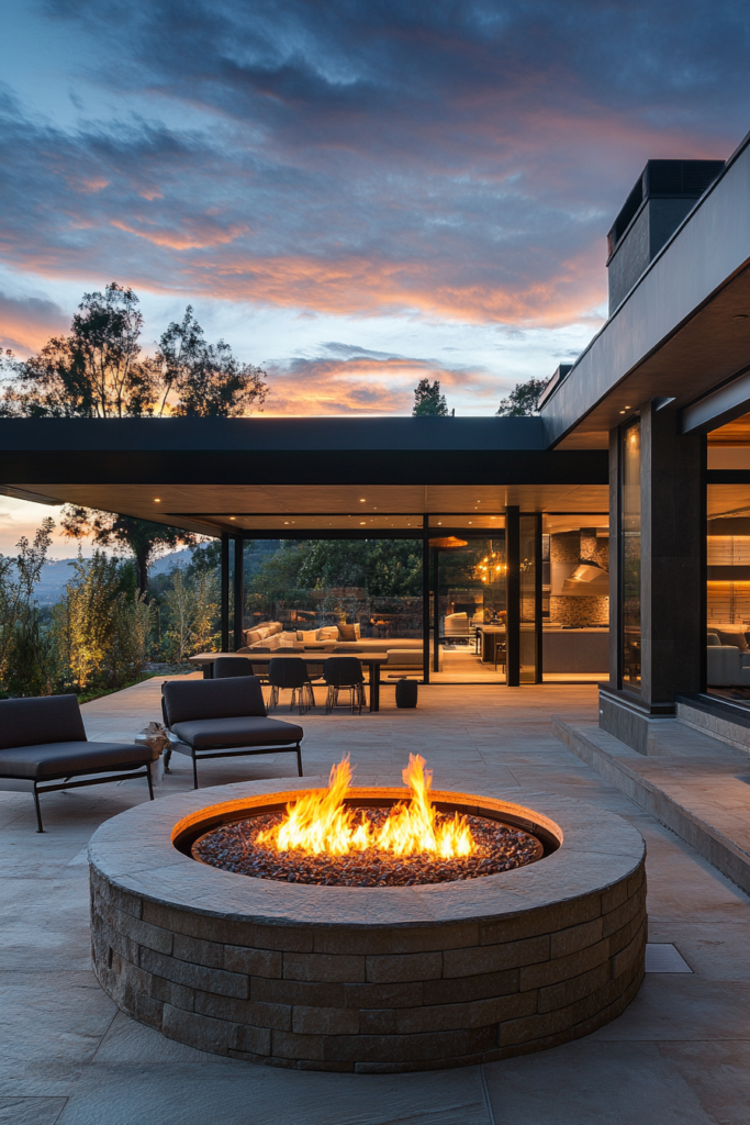 3. Incorporate a Built-In Fire Pit