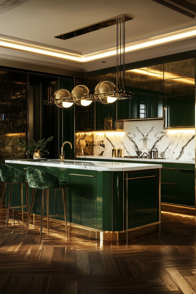 6. Forest Green and Gold