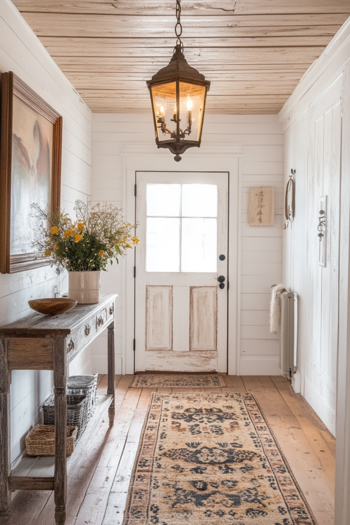 7. Farmhouse Fixtures with Rustic Charm