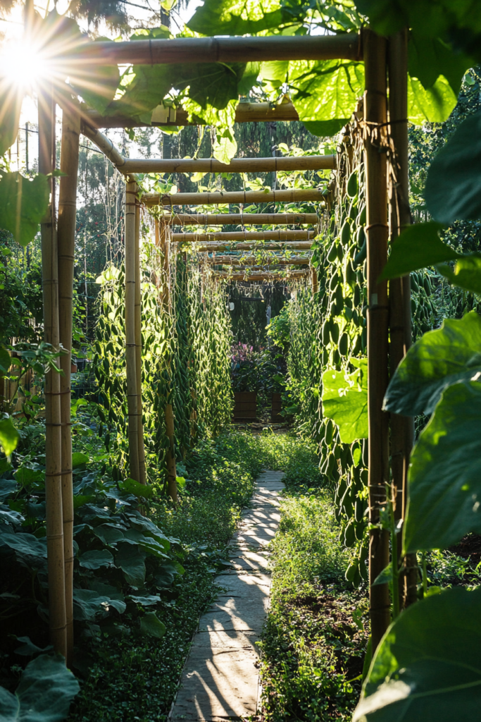 7. Trellis-Supported Veggies