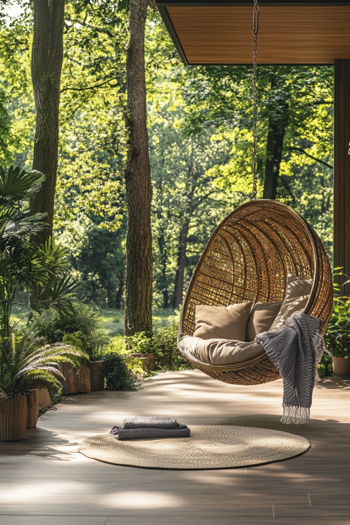 9. Add Movement with a Hanging Chair